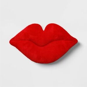 Red Lip-Shaped Plush Pillow